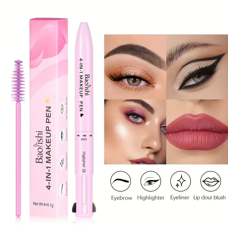 4-in-1 Makeup Pen | Eyebrow, Eyeliner, Lip Liner, Highlighter