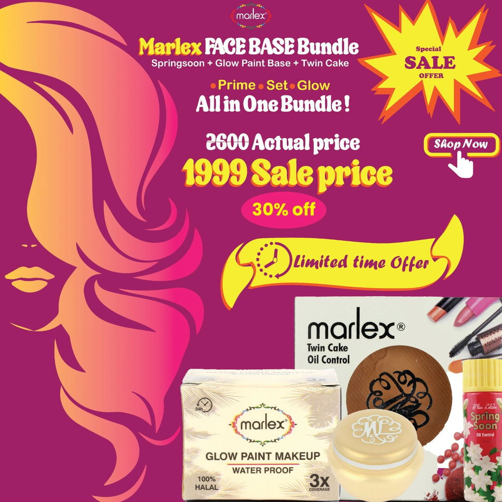 ✨ Marlex FACE BASE Bundle – Springsoon + Glow Paint Base + Twin Cake