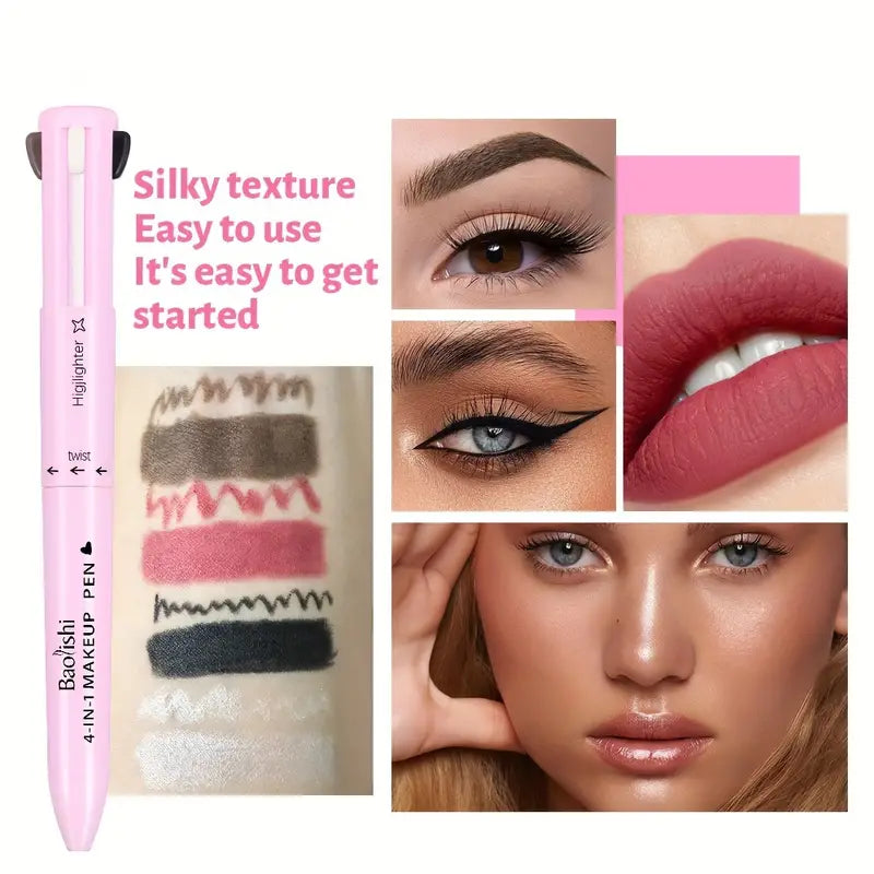 4-in-1 Makeup Pen | Eyebrow, Eyeliner, Lip Liner, Highlighter