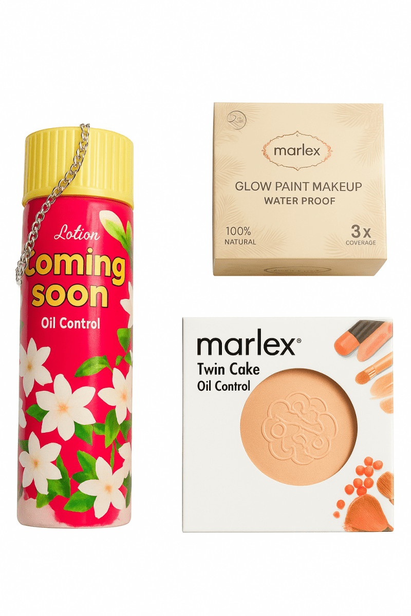 ✨ Marlex FACE BASE Bundle – Springsoon + Glow Paint Base + Twin Cake - MARLEX cosmetics